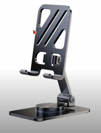 Soporte Metálico Ajustable para Celular y Tablet – Base Antideslizante y Plegable