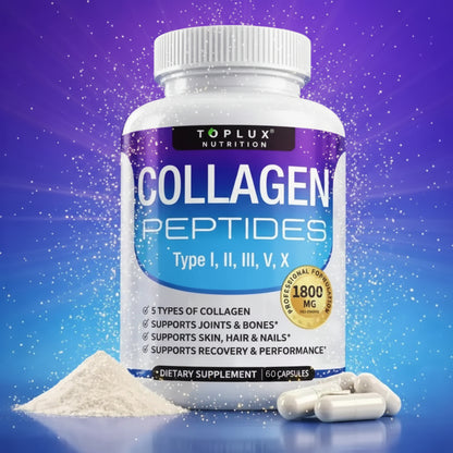 ✨ Colágeno Peptidos 5 Tipos + Vitamina C – Piel Firme